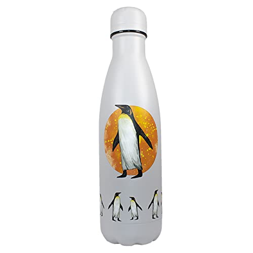  ديلوكس بايز NatureVac Penguin - زجاجة مياه معزولة حرارياً من الفولاذ المقاوم للصدأ سعة 17 أونصة - يبقى المشروب ساخنًا لمدة 12 ساعة وباردًا لمدة 24 ساعة زجاجة مياه مانعة للتسرب لصالة الألعاب الرياضية والسفر والمدرسة الرياضية - Image 1